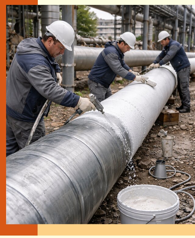 Утепление теплотрассы жидкой теплоизоляцией в Гусь-Хрустальном