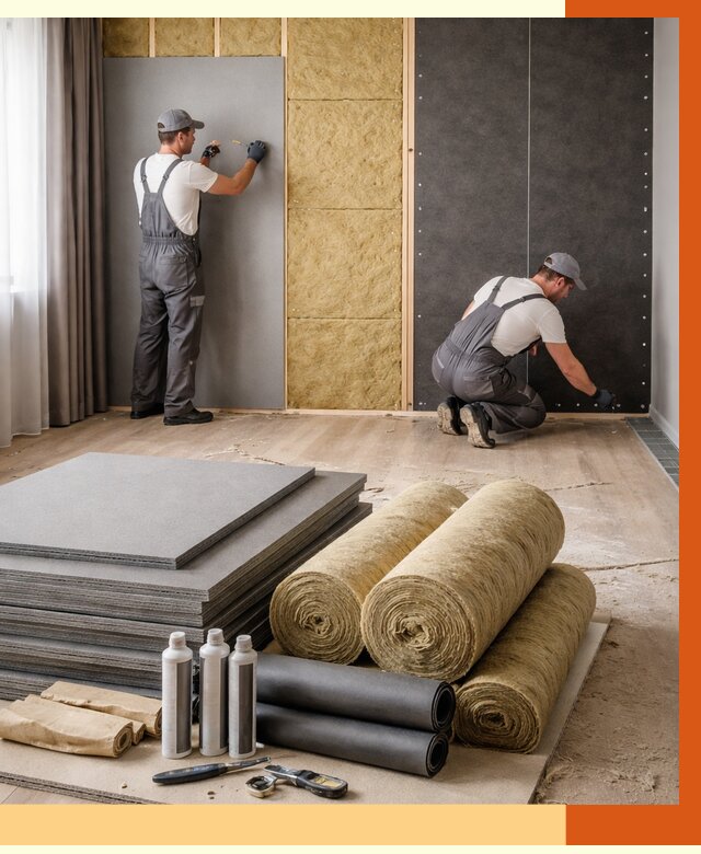 Шумоизоляция дома в Гусь-Хрустальном от 4814 руб/м2 — комплексная звукоизоляция под ключ | ТепломастерГсь