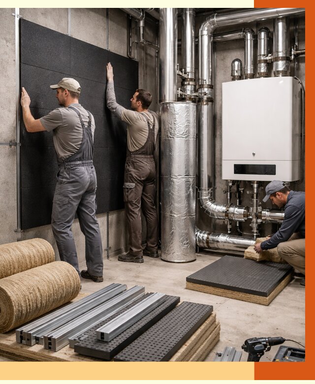 Шумоизоляция котельной в Гусь-Хрустальном от 6954 руб. под ключ | Профессиональная звукоизоляция — ТепломастерГсь