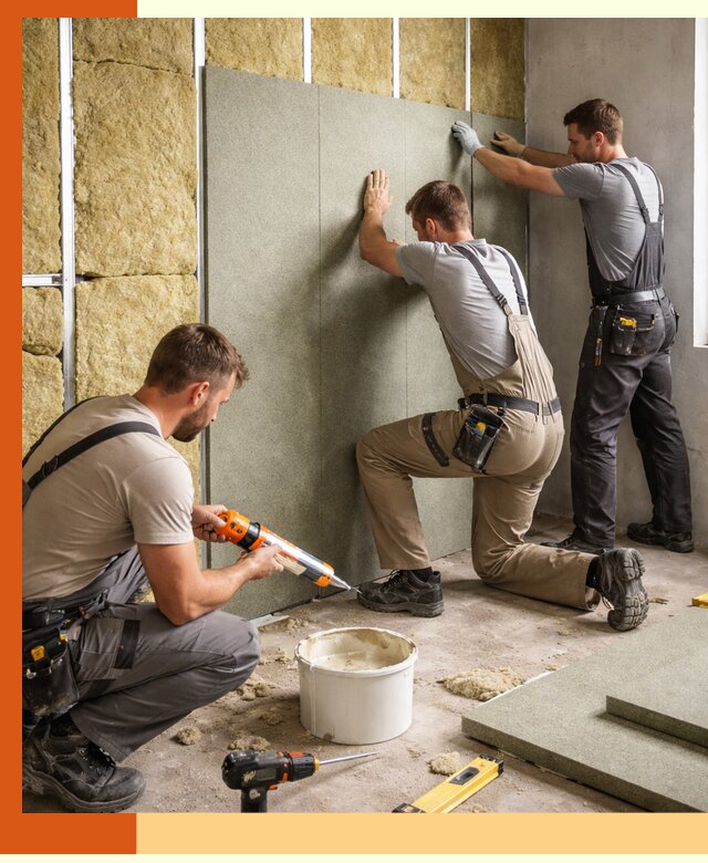 Профессиональная шумоизоляция стен в Гусь-Хрустальном для квартир и домов