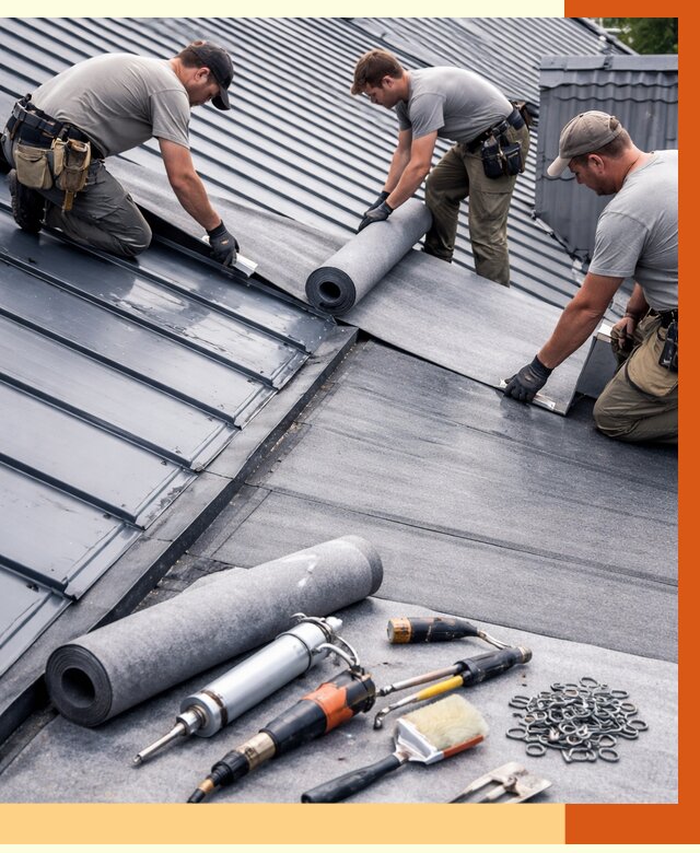 Гидроизоляция металлической кровли полимочевиной в Гусь-Хрустальном от 9093 руб. | ТепломастерГсь