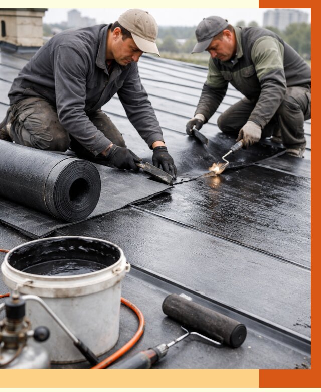 Гидроизоляция фальцевой кровли в Гусь-Хрустальном от 8024 руб. под ключ | ТепломастерГсь