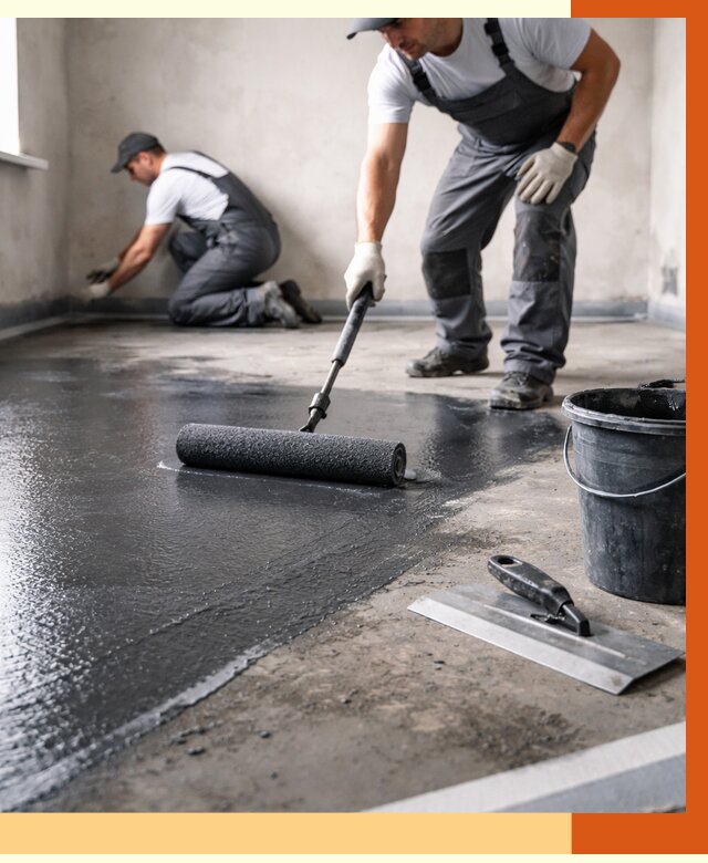 Профессиональная гидроизоляция пола в Гусь-Хрустальном от 9093 руб. под ключ | ТепломастерГсь
