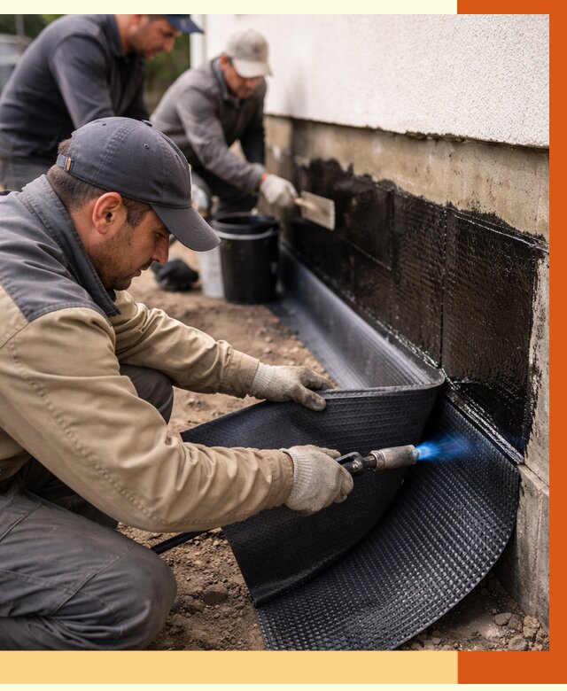 Гидроизоляция цоколя и отмостки в Гусь-Хрустальном от 9093 руб. — ТепломастерГсь