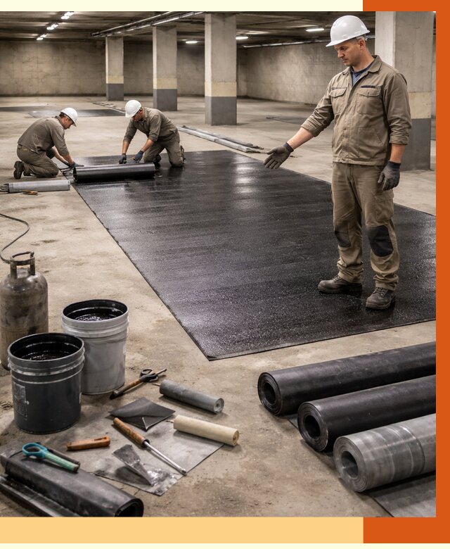 Гидроизоляция паркинга в Гусь-Хрустальном от 1284 руб/м² — профессиональная защита | ТепломастерГсь
