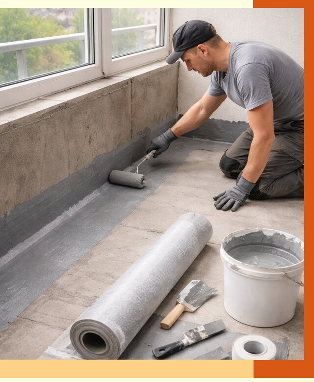 Профессиональная гидроизоляция балкона в Гусь-Хрустальном от 4493 руб. | ТепломастерГсь