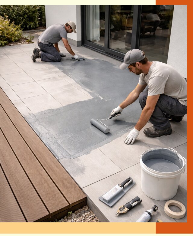 Гидроизоляция террасы в Гусь-Хрустальном под ключ от 8024 руб./м² | ТепломастерГсь