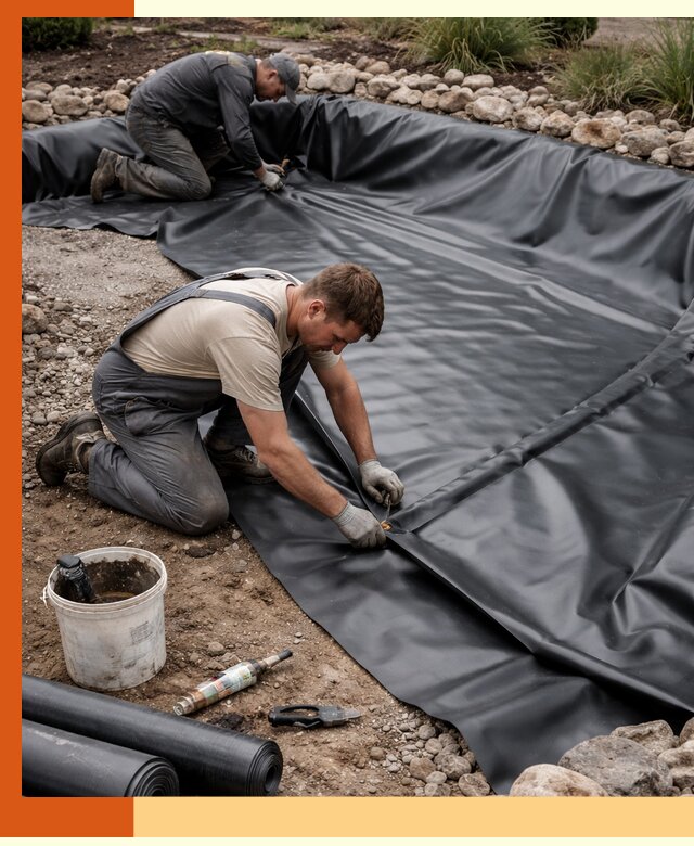 Гидроизоляция пруда в Гусь-Хрустальном: надежная защита и герметизация