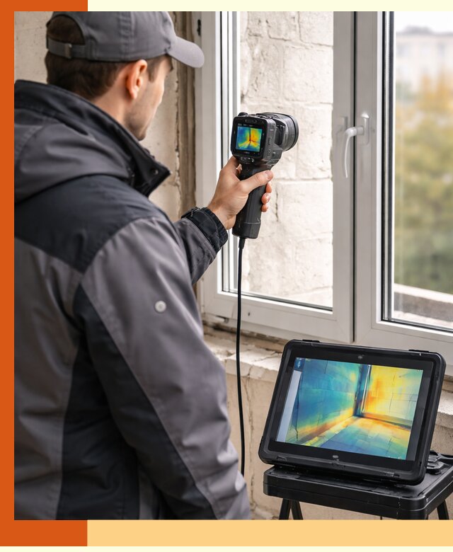 Тепловизионное обследование дома в Гусь-Хрустальном для выявления утечек тепла