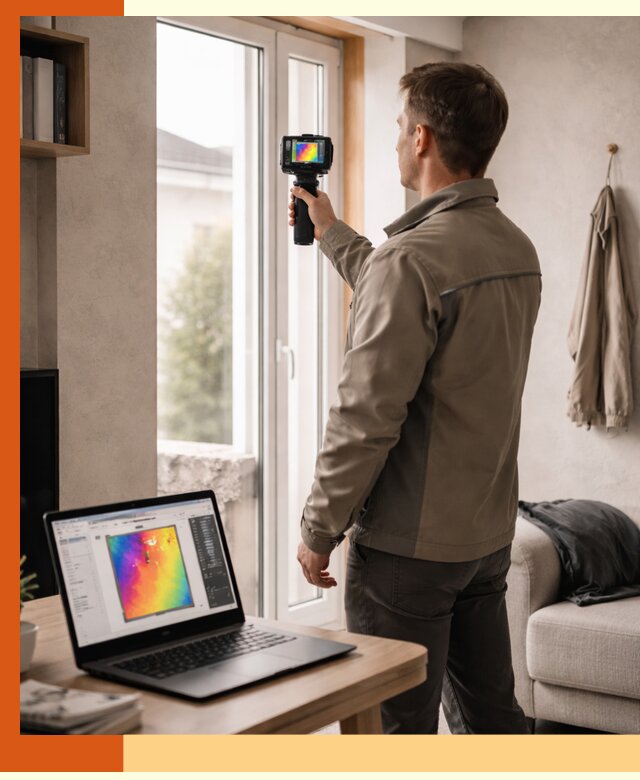 Тепловизионное обследование квартиры в Гусь-Хрустальном для поиска утечек тепла