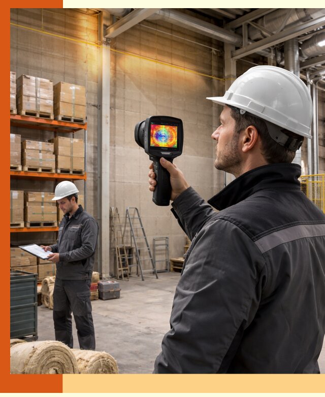 Тепловизионное обследование склада и выявление утечек в Гусь-Хрустальном