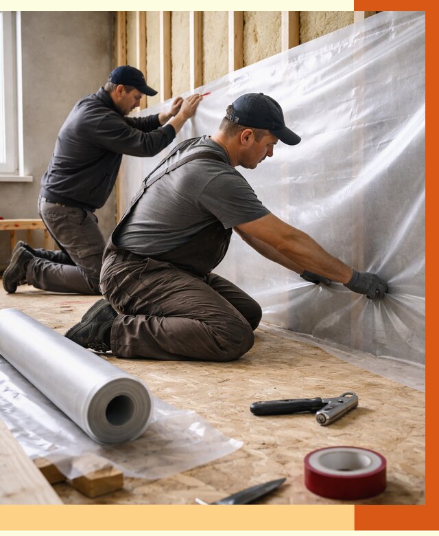 Монтаж пароизоляции в Гусь-Хрустальном от 2675 руб. — установка и укладка под ключ | ТепломастерГсь