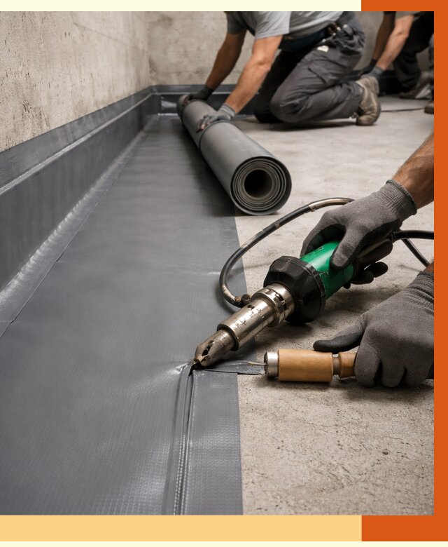 Монтаж гидроизоляционной мембраны в Гусь-Хрустальном от 1064 руб/м2 | ТепломастерГсь