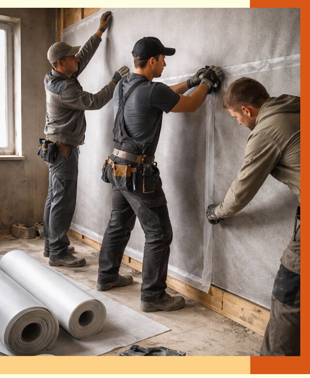 Монтаж ветроизоляции в Гусь-Хрустальном от 4814 руб./м2 — профессионально | ТепломастерГсь