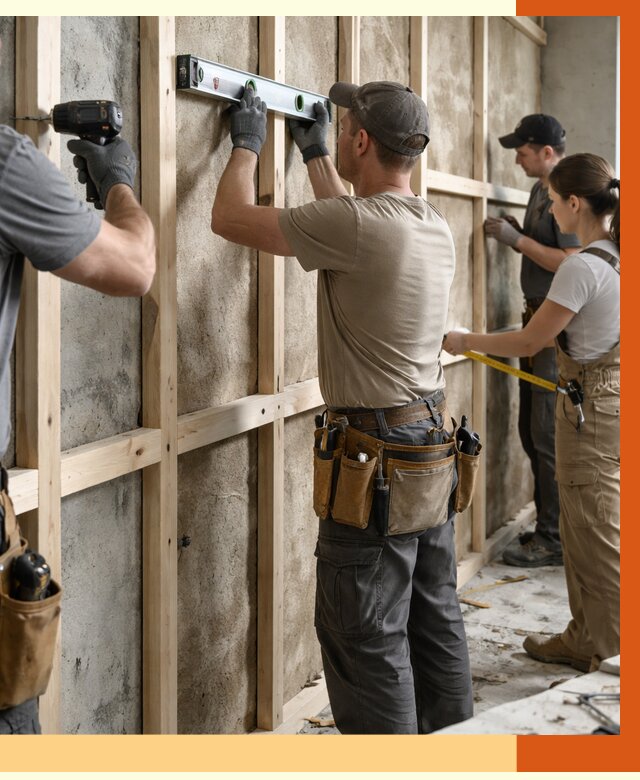 Монтаж обрешетки под утепление в Гусь-Хрустальном от 1230 руб/м² | Заказать у ТепломастерГсь