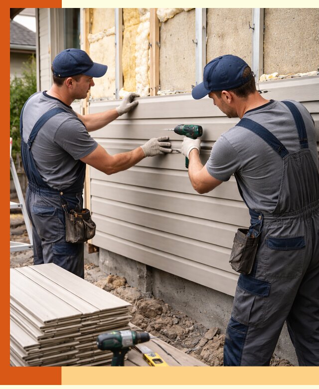 Монтаж сайдинга после утепления в Гусь-Хрустальном качественно и надежно